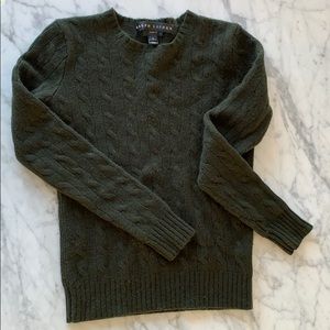 Ralph Lauren cable-knit cashmere green sweater (S)